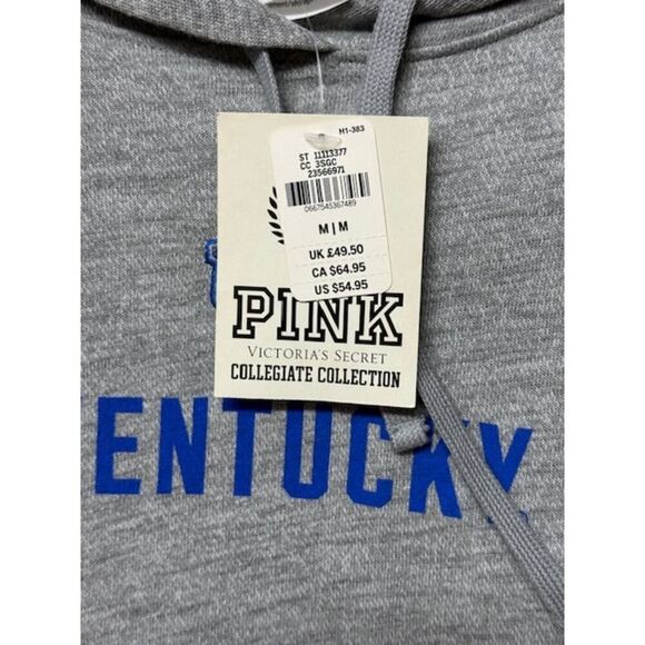 Victoria Secret Pink U Kentucky Wildcats Sequins Hooded Cropped Sweatshirt M - Picture 5 of 8